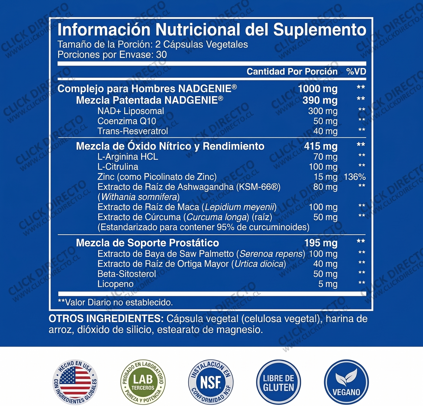 NAD Power & Prostate: Rendimiento Total Masculino