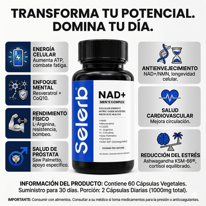 NAD Power & Prostate: Rendimiento Total Masculino